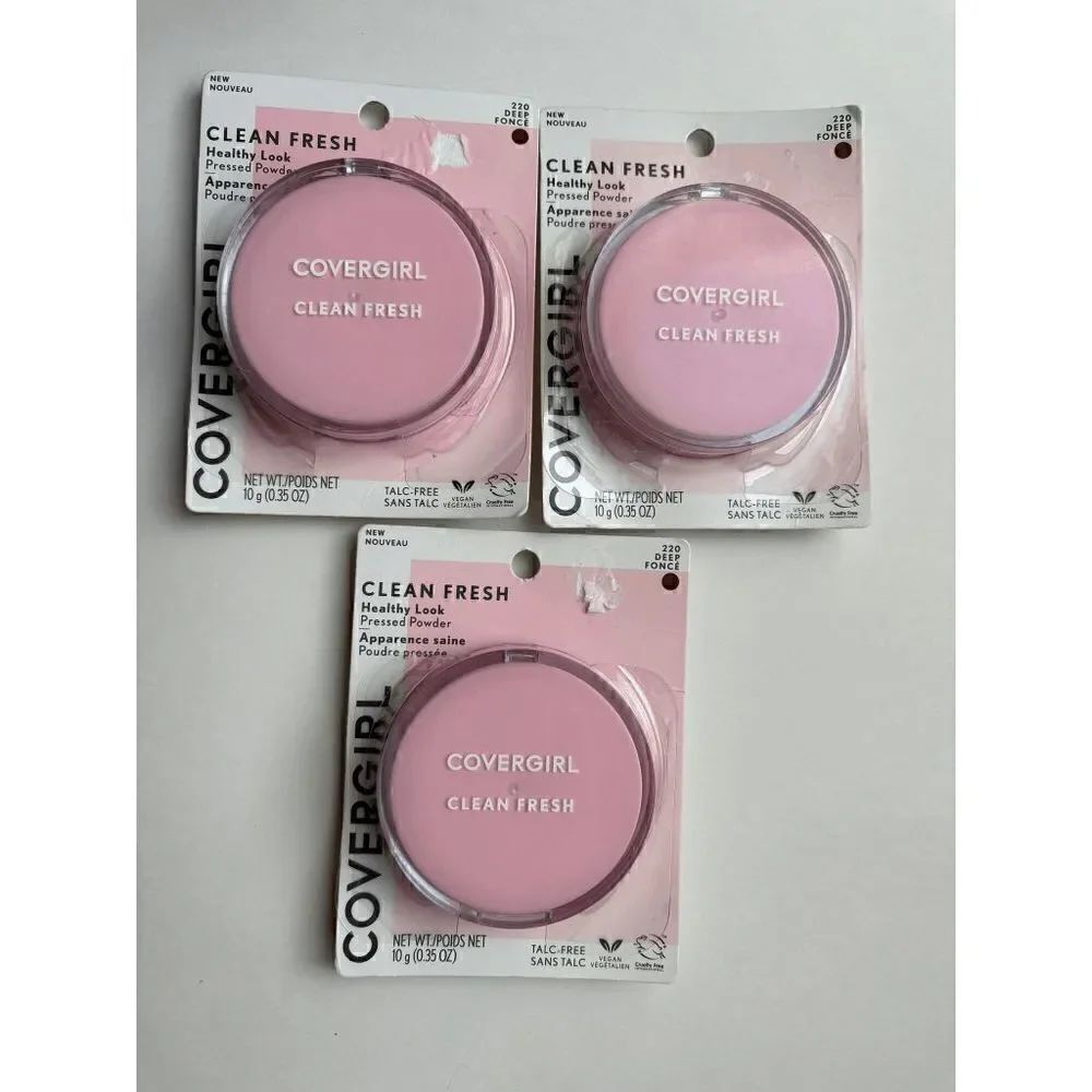 Covergirl Clean Fresh Healthy Look Pressed Powder in 220 Deep Lot of 3